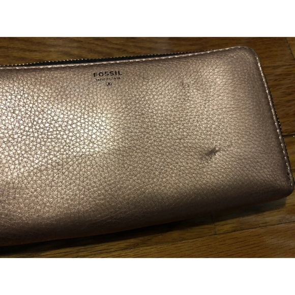 Fossil leather wallet checkbook clutch card holder - Picture 4 of 8